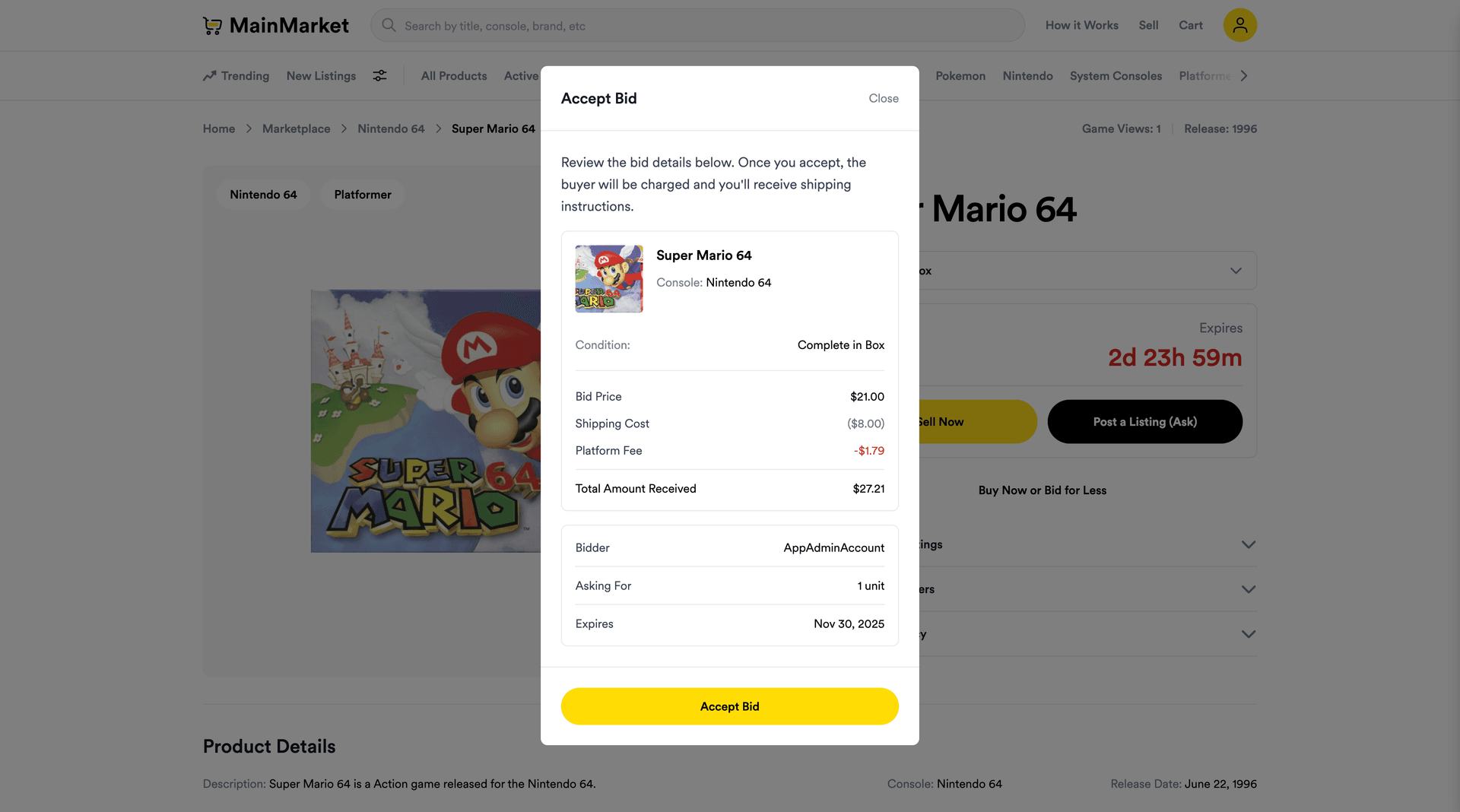 Buy Now or Accept a Bid